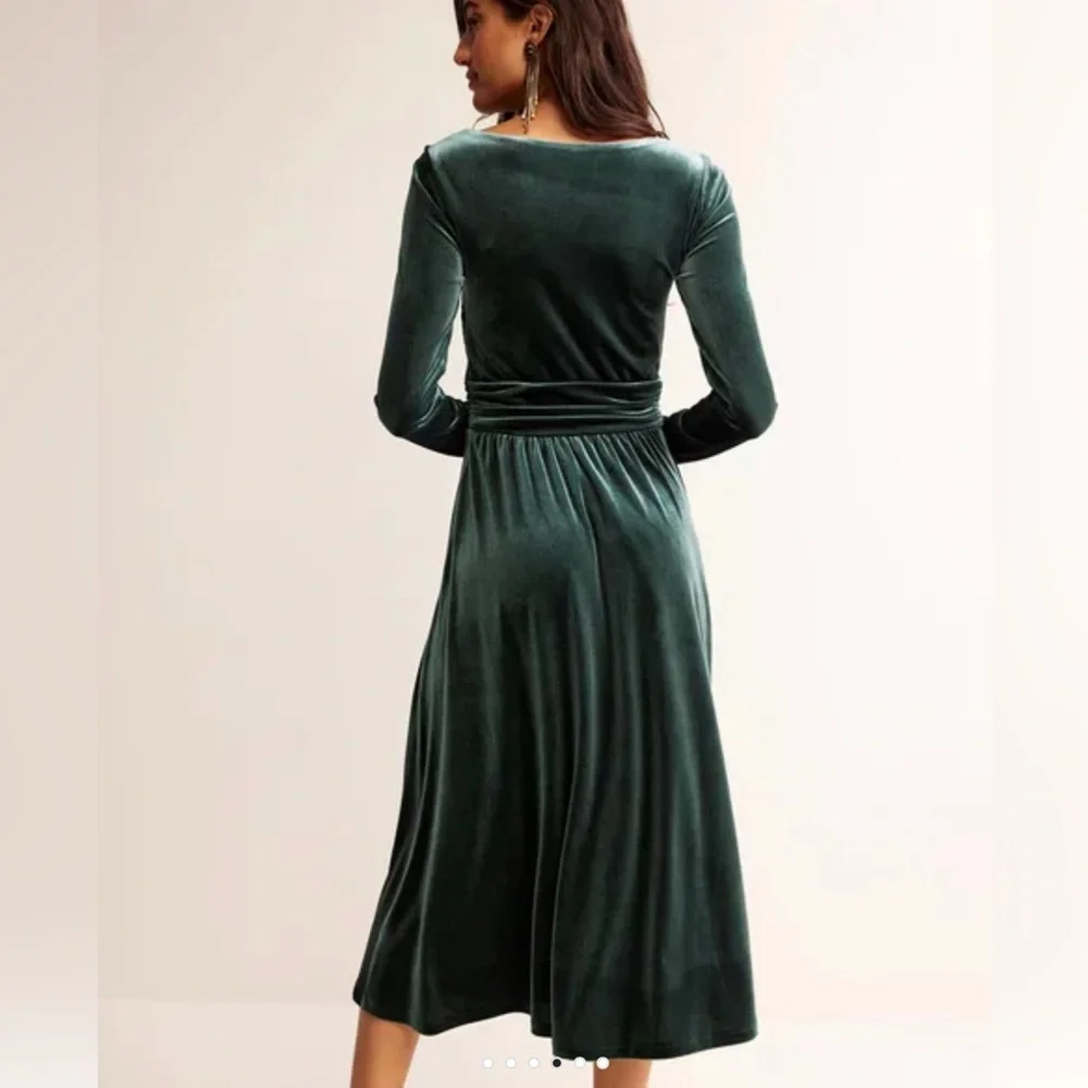 Boden Green Velvet Lois Dress 6